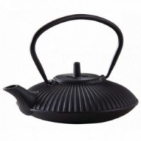 Black cast iron teapot 0.8 liters