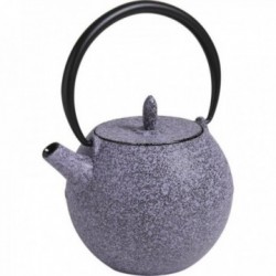 Purple cast iron teapot 0.9...