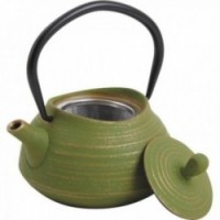 Green cast iron teapot 0.4 liters