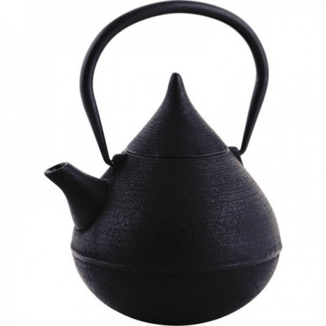 Black cast iron teapot 1.1 liters