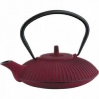 Red cast iron teapot 0.8 liters
