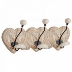 Puinen koukku sydän 3 koukut