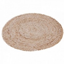Set of 6 round placemats in natural maize Ø 38 cm