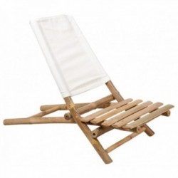 Cadeira de praia dobrável de bambu