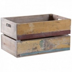 Caja de almacenamiento de madera reciclada