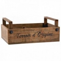 Cesta de madera tintada "Terroir original"