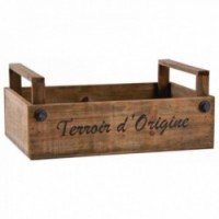 Tinted wooden basket "Terroir d'origine"
