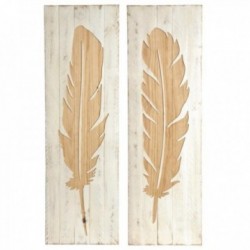 Painted wooden feathers -...