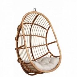 Swing to hang in raw rattan...