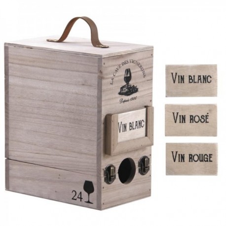 Wooden wine cubi box 3 litres