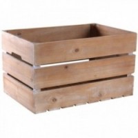 Large weathered wooden crate