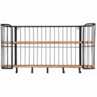 Seinähyllys 5 Koukut Teollisuustyyli