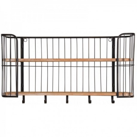 Półka ścienna 5 Haczyki w stylu przemysłowym