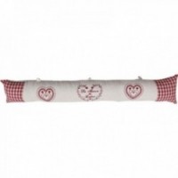 Red and white heart door sill