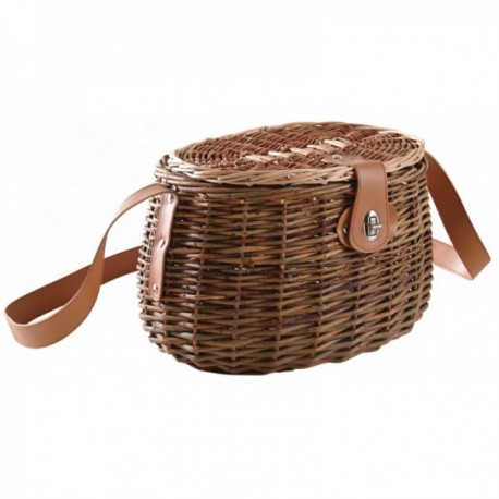 Wiklinowy kosz połowowy z paskiem