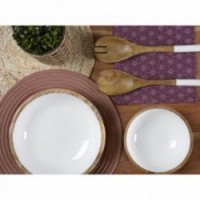 Okrągła drewniana miska i żywica Ø 30 cm