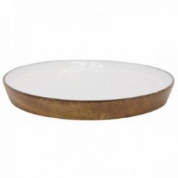 Round tray in wood and...