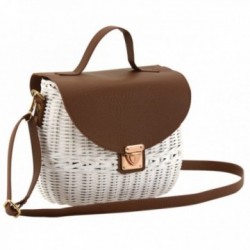 Handbag in white lacquered...