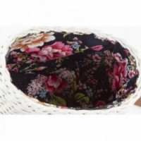 Biała lakierowana rattanowa torebka i skóra na ramię