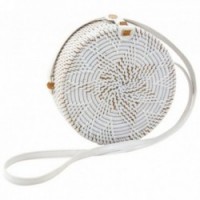 Biała ratownik okrągły torebka