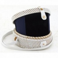 Biała ratownik okrągły torebka