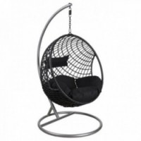 Polyresin and steel adjustable garden swing seat