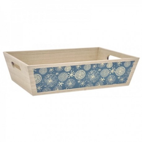 Drewniany kosz z uchwytami