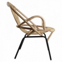Poltroncina Shell in rattan naturale