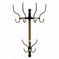 Drewniany i metalowy hakowy naścienny