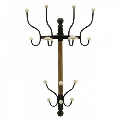 Drewniany i metalowy hakowy naścienny