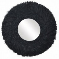 Czarne przyciemniane lustro ścienne