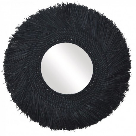 Czarne przyciemniane lustro ścienne