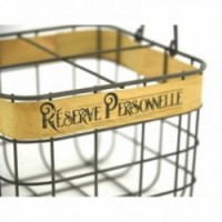 Metal Bottle Shopping Basket X 4 Bottles