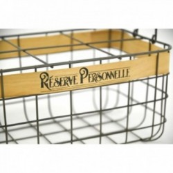 Carrello della bottiglia di metallo Basket x 6 bottiglie