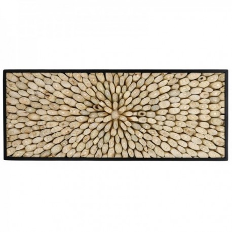 Dekoracja stół ściany w drewnie tekowym