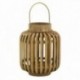 Lanterne en bambou pour bougie et verre