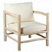 Armchair in wooden branches with cushions