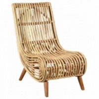 Relax armchair in natural rattan