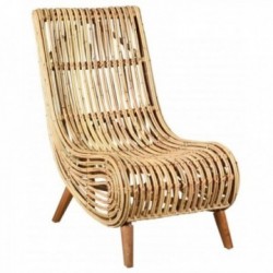 Poltrona relax in rattan naturale