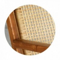 Sessel aus Holz und Rohr