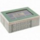 Caja de té de madera y cristal 6 compartimentos