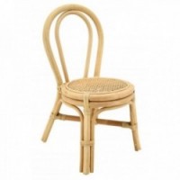 Child's chair in natural rattan and cane