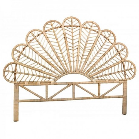 Tête de lit en rotin naturel Fleur 2 personnes