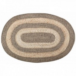 Oval rug in natural and...