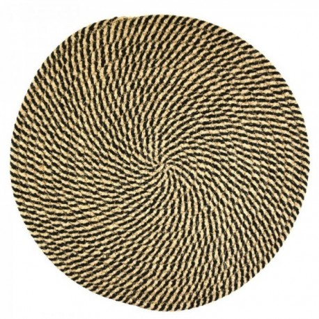 Zestaw 6 zestawów okrągłych tabeli w naturalnej juty