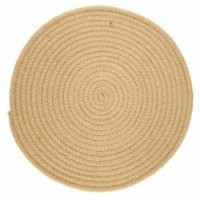 Set of 6 round placemats in natural jute