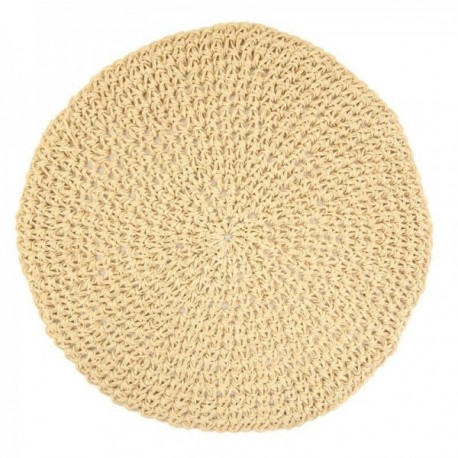 Set of 6 round placemats in corded paper