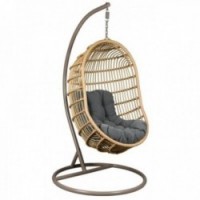 Oval polyresin and steel garden swing seat