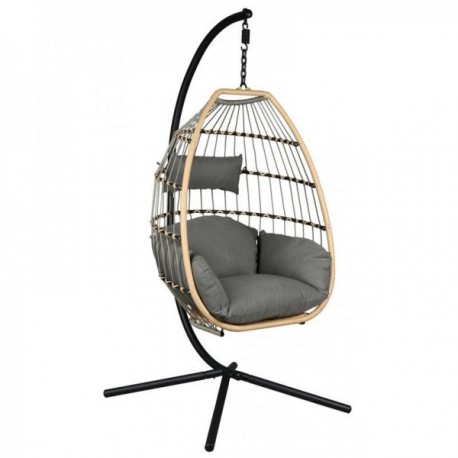 Puutarha swing säädettävä polyresiini ja teräs