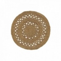 Okrągły dywanik w otwartym drewnianym pierścieniu Ø 120 cm